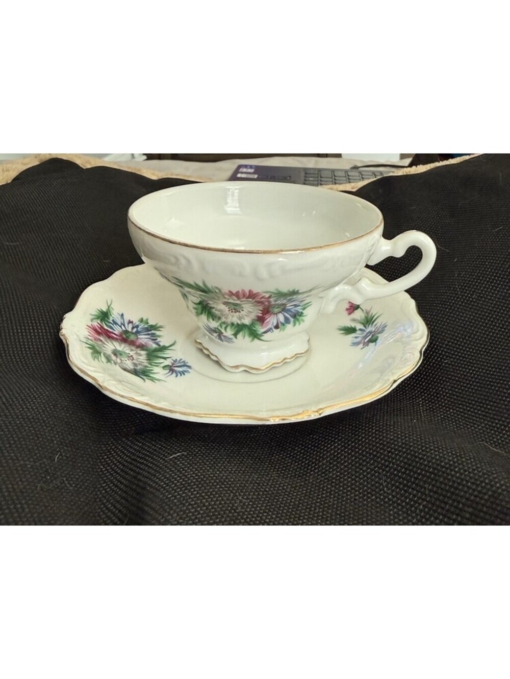 Vintage Teacup & Saucer, floral design. 1950’s